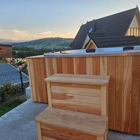 White Dunajec Sauna & Bubles Dağ evi Biały Dunajec